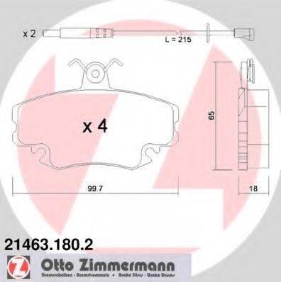 ZIMMERMANN 214631802 Комплект тормозных колодок, дисковый тормоз