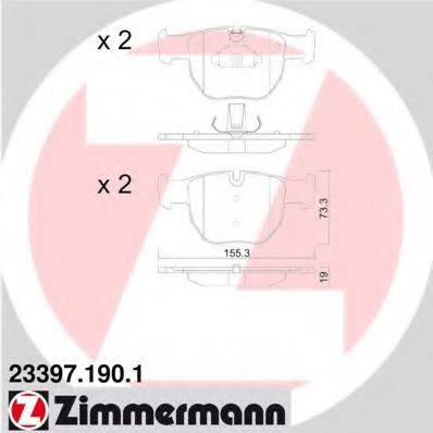 ZIMMERMANN 233971901 Комплект тормозных колодок, дисковый тормоз