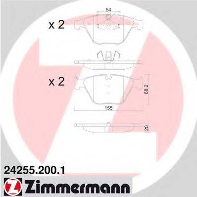 ZIMMERMANN 242552001 Комплект тормозных колодок, дисковый тормоз