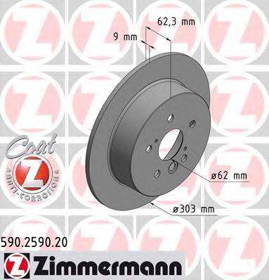 Тормозной диск ZIMMERMANN 590.2590.20