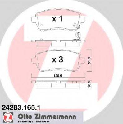 ZIMMERMANN 242831651 Комплект тормозных колодок, дисковый тормоз