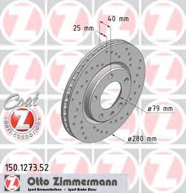 Тормозной диск ZIMMERMANN 150.1273.52