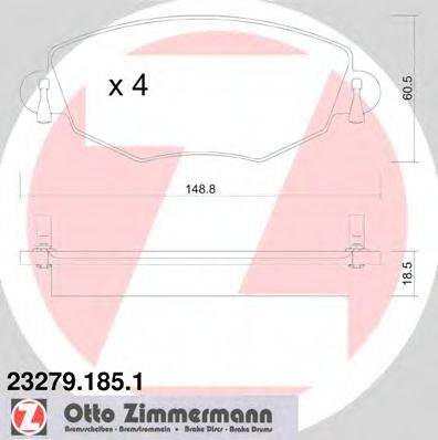 ZIMMERMANN 232791851 Комплект тормозных колодок, дисковый тормоз