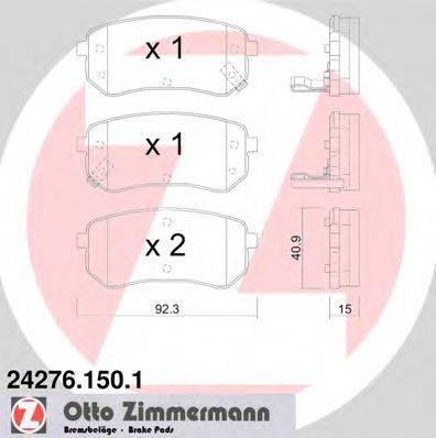 ZIMMERMANN 242761501 Комплект тормозных колодок, дисковый тормоз