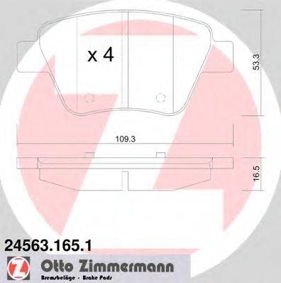 ZIMMERMANN 245631651 Комплект тормозных колодок, дисковый тормоз