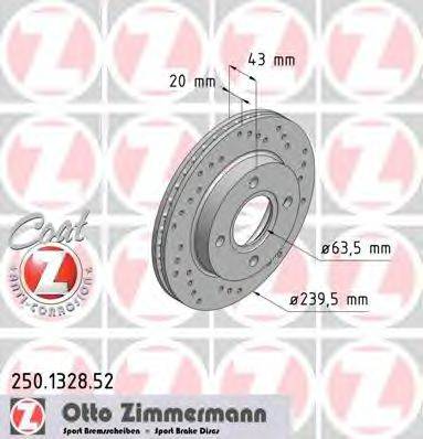 ZIMMERMANN 250132852 Тормозной диск