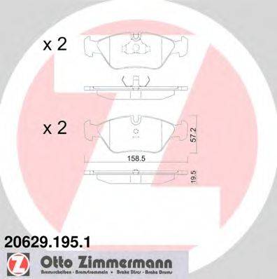ZIMMERMANN 206291951 Комплект тормозных колодок, дисковый тормоз