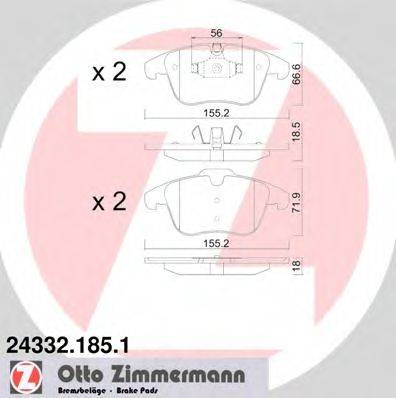 ZIMMERMANN 243321851 Комплект тормозных колодок, дисковый тормоз