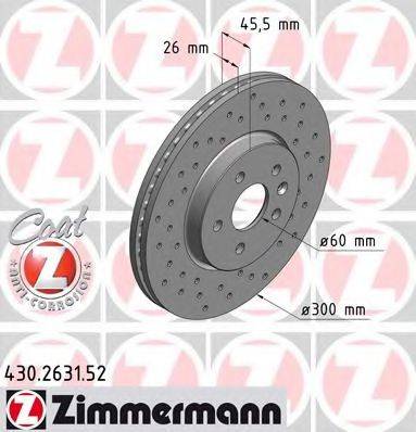 Тормозной диск ZIMMERMANN 430.2631.52