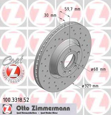 ZIMMERMANN 100331852 Тормозной диск