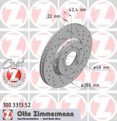 ZIMMERMANN 100331352 Тормозной диск