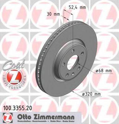 ZIMMERMANN 100335520 Тормозной диск