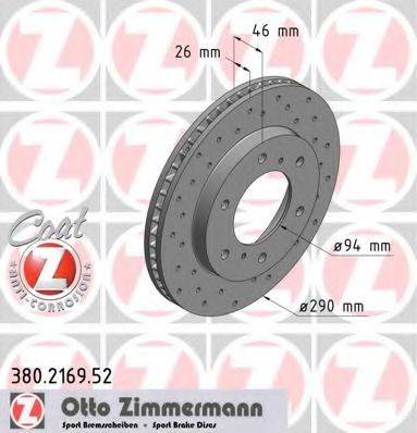 ZIMMERMANN 380216952 Тормозной диск