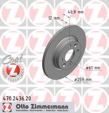 Тормозной диск ZIMMERMANN 470.2436.20