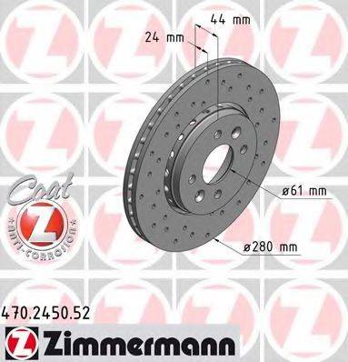 ZIMMERMANN 470245052 Тормозной диск