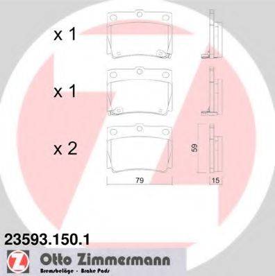 ZIMMERMANN 235931501 Комплект тормозных колодок, дисковый тормоз