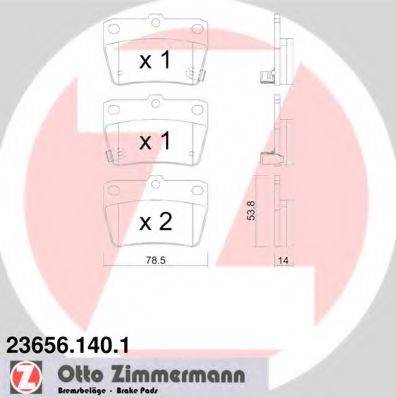 ZIMMERMANN 236561401 Комплект тормозных колодок, дисковый тормоз