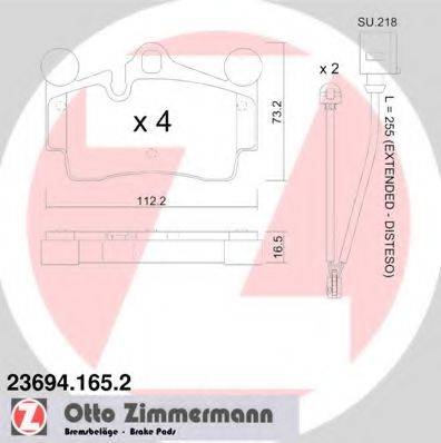 ZIMMERMANN 236941652 Комплект тормозных колодок, дисковый тормоз