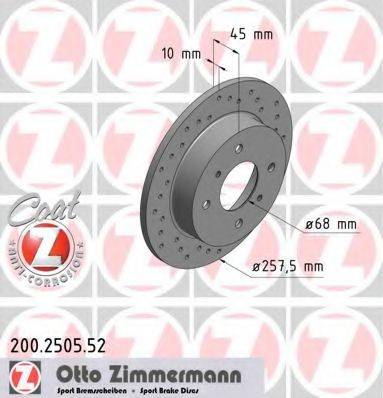 Тормозной диск ZIMMERMANN 200.2505.52