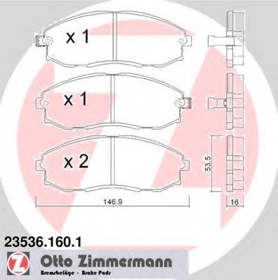 ZIMMERMANN 235361601 Комплект тормозных колодок, дисковый тормоз
