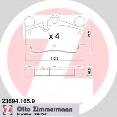 ZIMMERMANN 236941659 Комплект тормозных колодок, дисковый тормоз