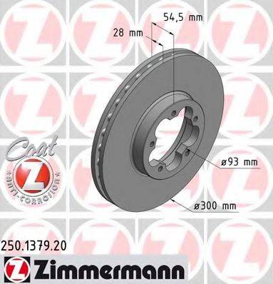 ZIMMERMANN 250137920 Тормозной диск