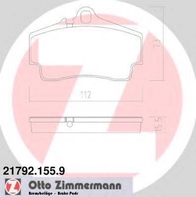 ZIMMERMANN 217921559 Комплект тормозных колодок, дисковый тормоз