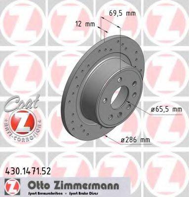 Тормозной диск ZIMMERMANN 430.1471.52