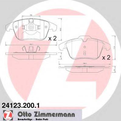 Комплект тормозных колодок, дисковый тормоз ZIMMERMANN 24123.200.1