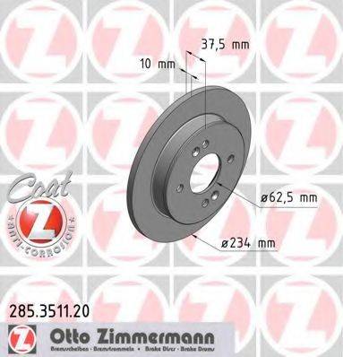 Тормозной диск ZIMMERMANN 285.3511.20