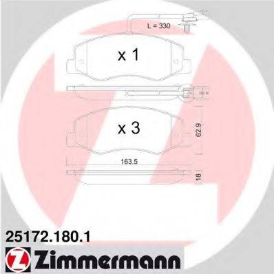 ZIMMERMANN 251721801 Комплект тормозных колодок, дисковый тормоз