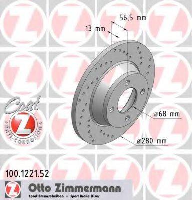 Тормозной диск ZIMMERMANN 100.1221.52