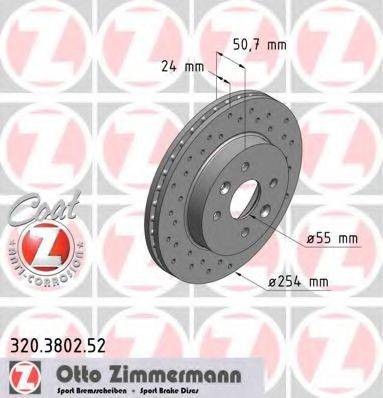 Тормозной диск ZIMMERMANN 320.3802.52