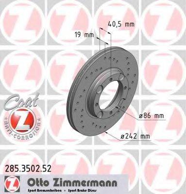 ZIMMERMANN 285350252 Тормозной диск
