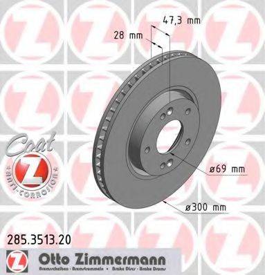 ZIMMERMANN 285351320 Тормозной диск