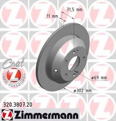 ZIMMERMANN 320380720 Тормозной диск