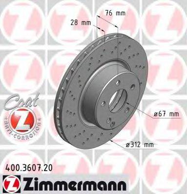 ZIMMERMANN 400360720 Тормозной диск