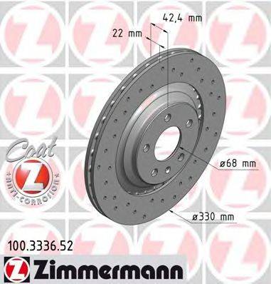 ZIMMERMANN 100333652 Тормозной диск