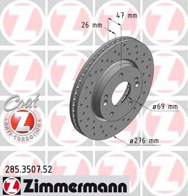 Тормозной диск ZIMMERMANN 285.3507.52