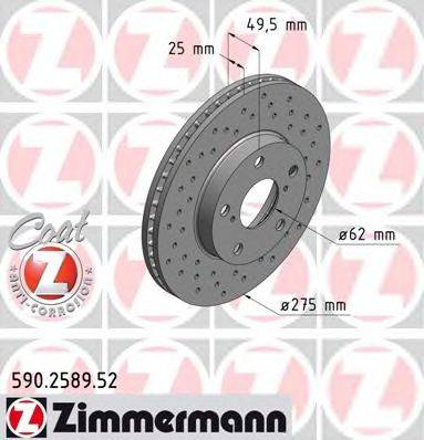 ZIMMERMANN 590258952 Тормозной диск