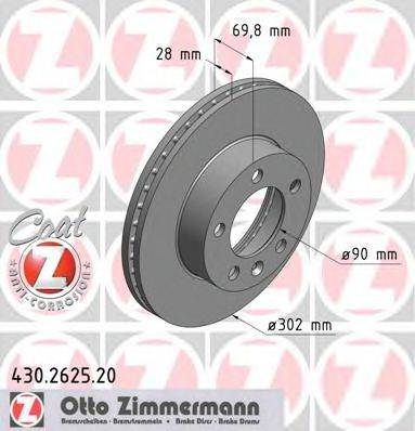 ZIMMERMANN 430262520 Тормозной диск