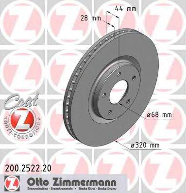 ZIMMERMANN 200252220 Тормозной диск
