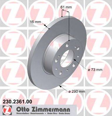 ZIMMERMANN 230236100 Тормозной диск