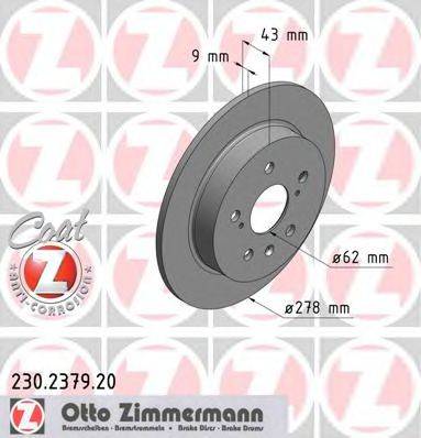 ZIMMERMANN 230237920 Тормозной диск