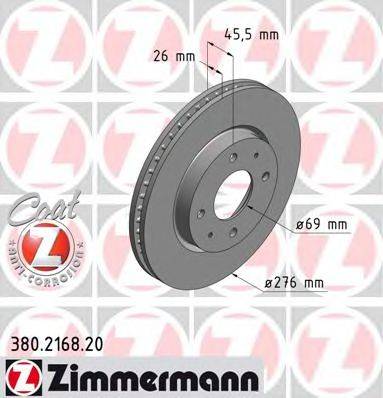 Тормозной диск ZIMMERMANN 380.2168.20