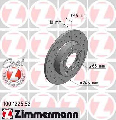 Тормозной диск ZIMMERMANN 100.1225.52