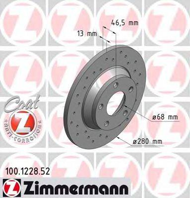 Тормозной диск ZIMMERMANN 100.1228.52