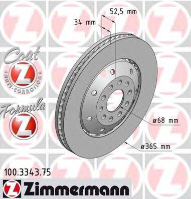 ZIMMERMANN 100334375 Тормозной диск