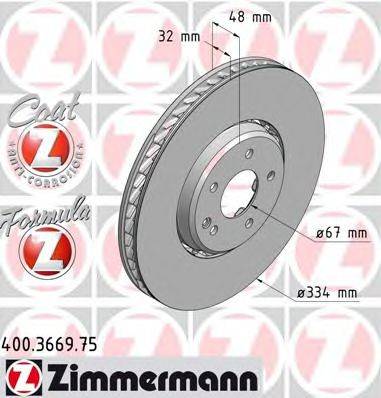 ZIMMERMANN 400366975 Тормозной диск