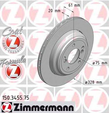 Тормозной диск ZIMMERMANN 150.3455.75